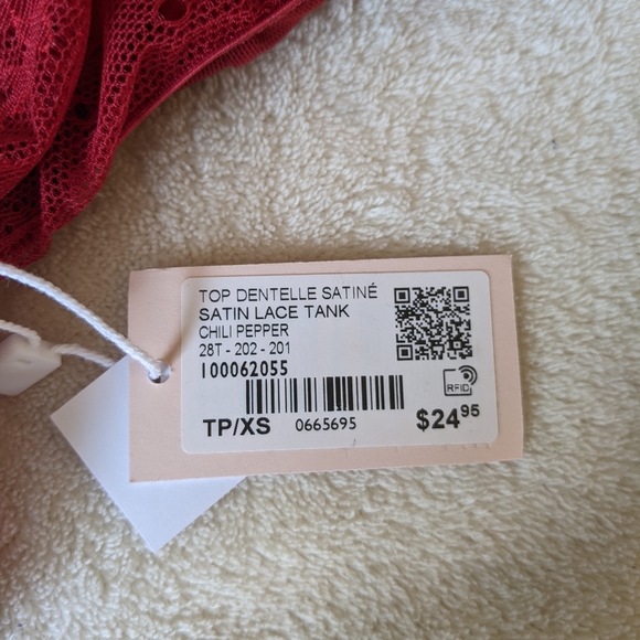 Free with Purchase Garage Satin Lace Tank XS - Picture 10 of 10